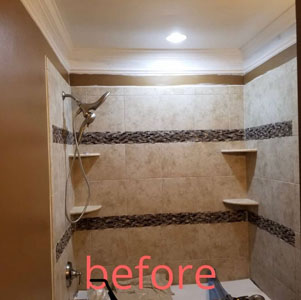 painting contractor Washington DC before and after photo shower1